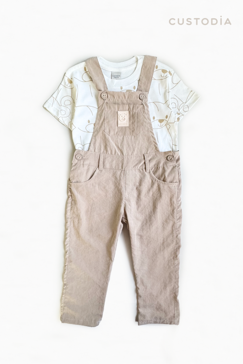 Set 2 Prendas Overall Ositos