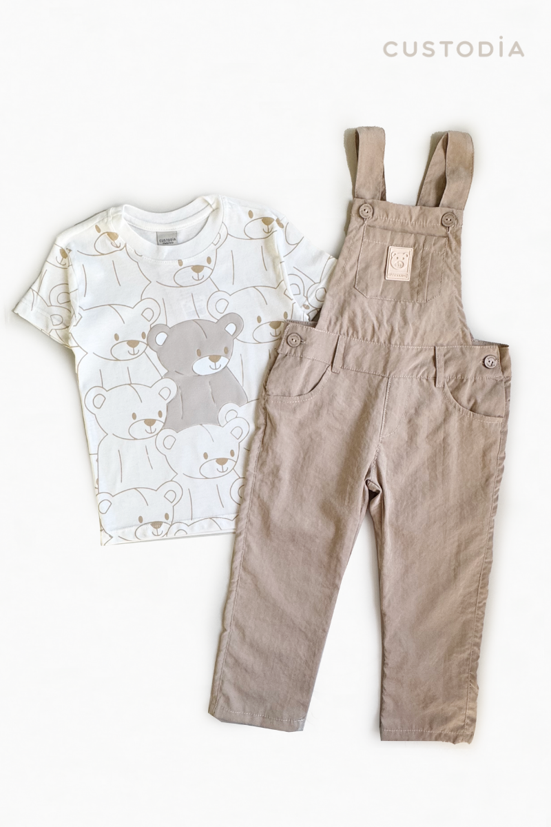 Set 2 Prendas Overall Ositos