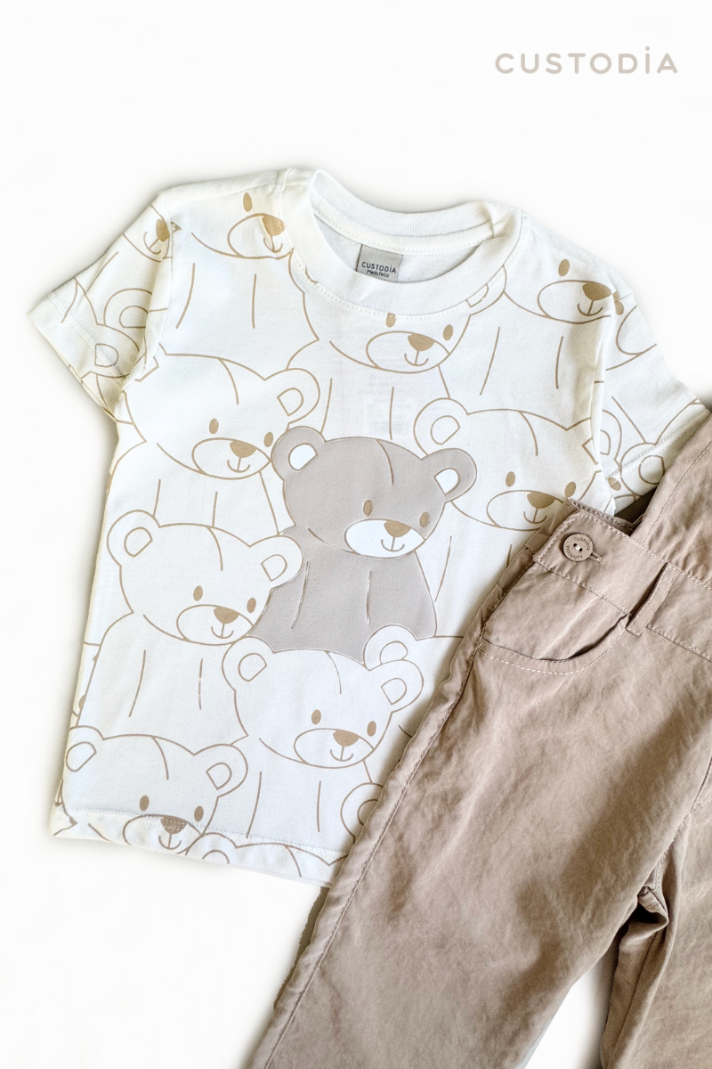 Set 2 Prendas Overall Ositos