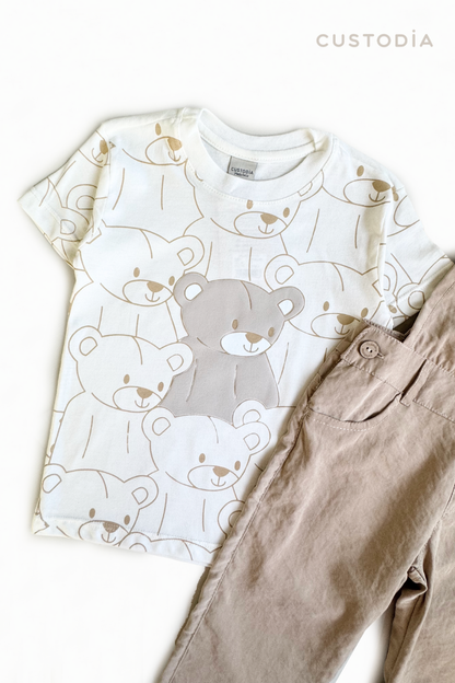 Set 2 Prendas Overall Ositos