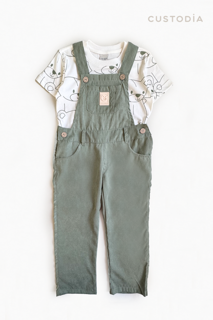 Set 2 Prendas Overall Ositos