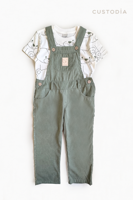 Set 2 Prendas Overall Ositos
