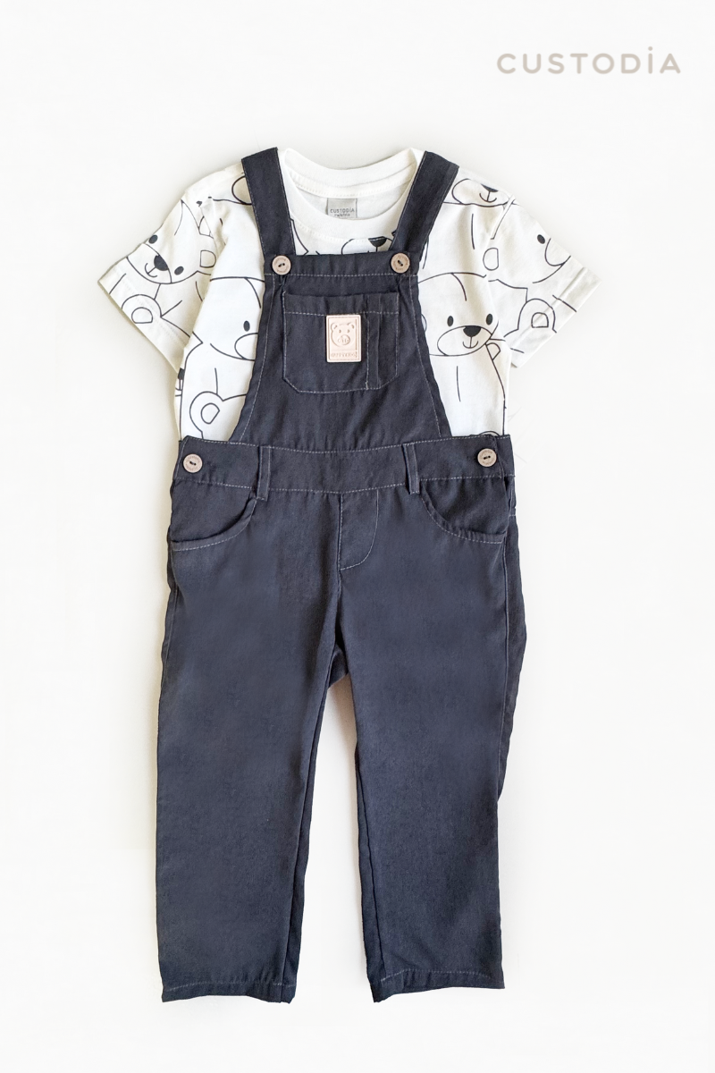 Set 2 Prendas Overall Ositos