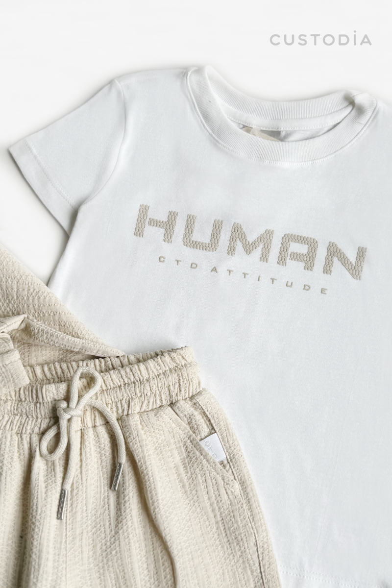 Set 3 Prendas bermuda, Camisa y Camiseta Human