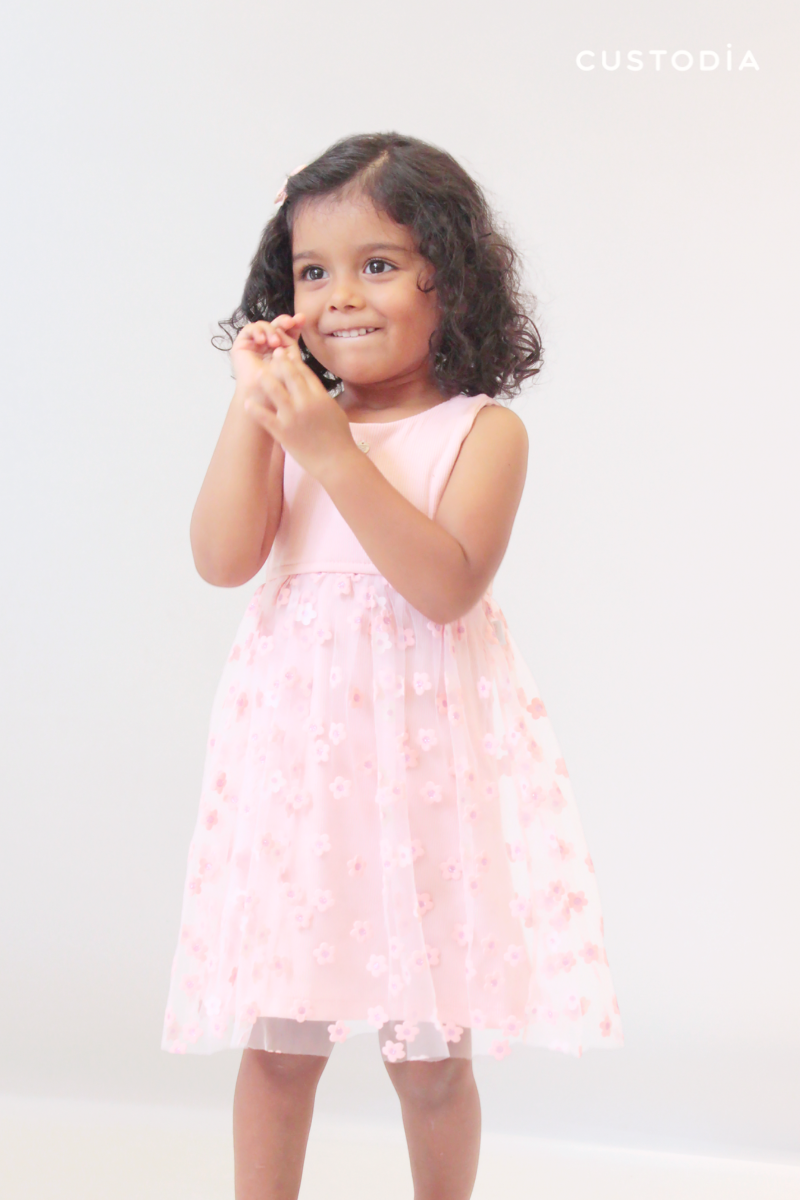 Vestido Special Flores Brillo