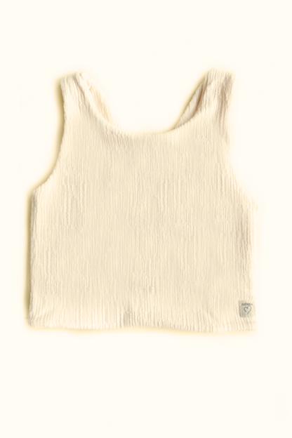 Crop Top Textura Moños Espalda