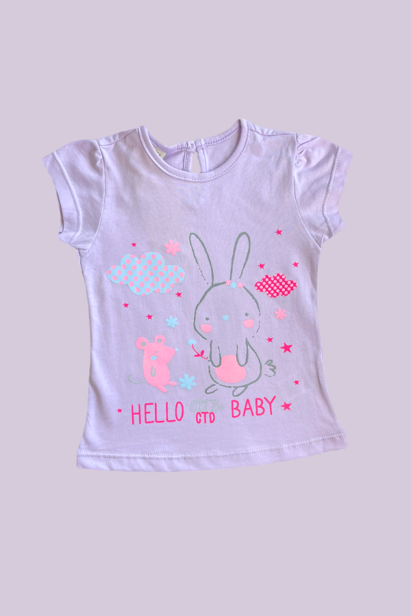 Camiseta Manga Corta Hello Conejo