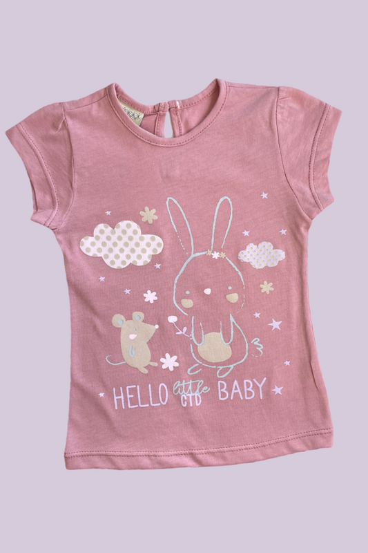 Camiseta Manga Corta Hello Conejo