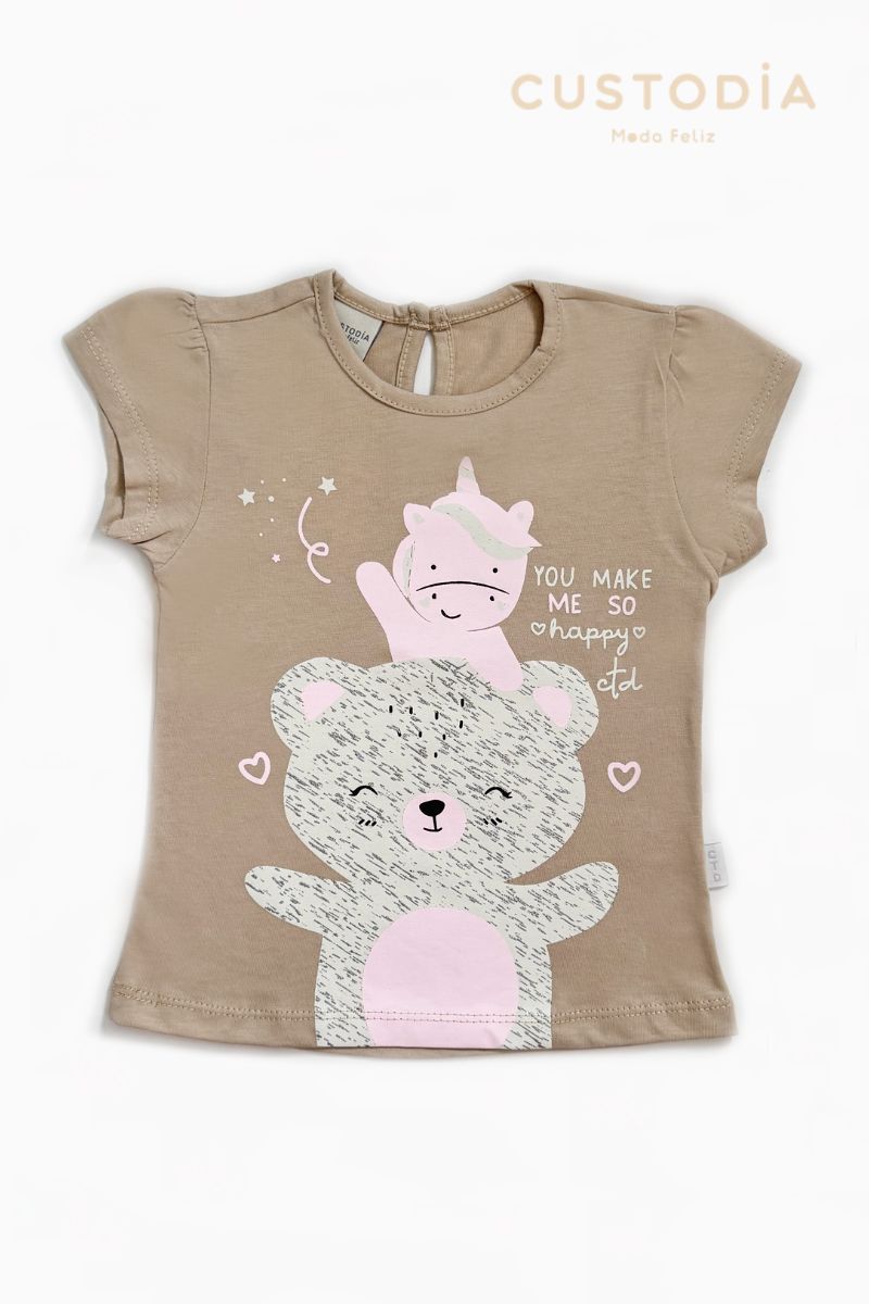 Camiseta Amigas Mágicas Para Bebé Niña