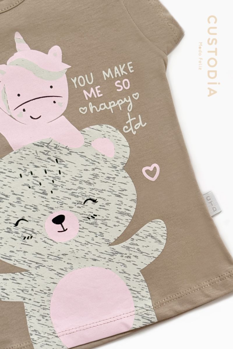 Camiseta Amigas Mágicas Para Bebé Niña