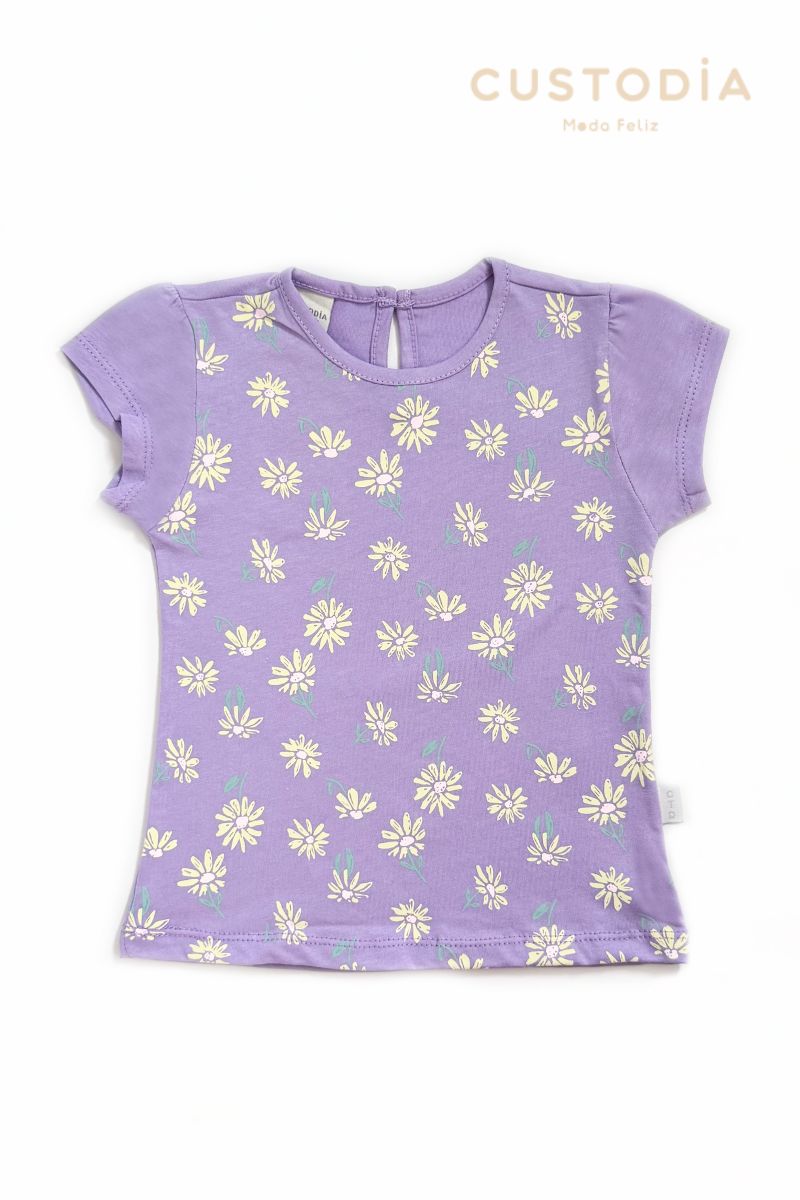 Camiseta Margaritas Para Bebé Niña
