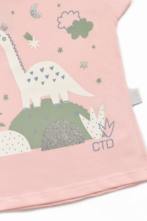Camiseta Dino Magia Para Bebé Niña
