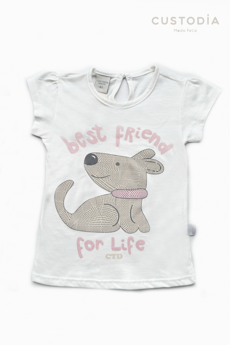 Camiseta Perrito Para Bebé Niña