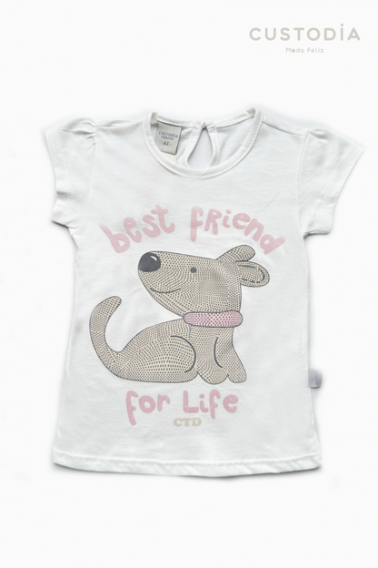 Camiseta Perrito Para Bebé Niña