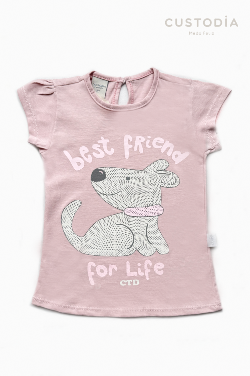 Camiseta Perrito Para Bebé Niña