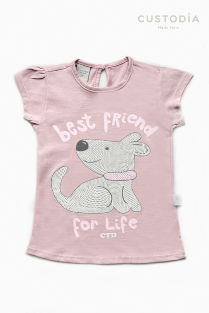 Camiseta Perrito Para Bebé Niña