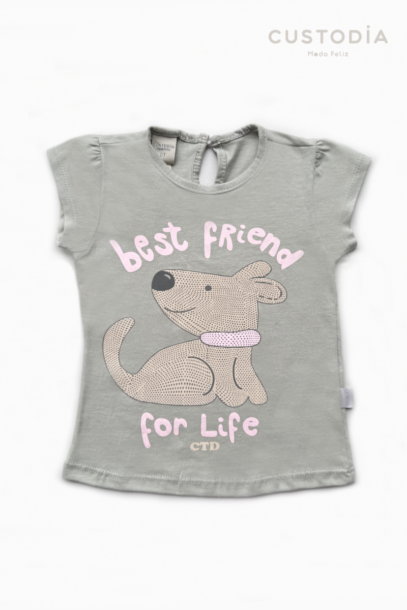 Camiseta Perrito Para Bebé Niña
