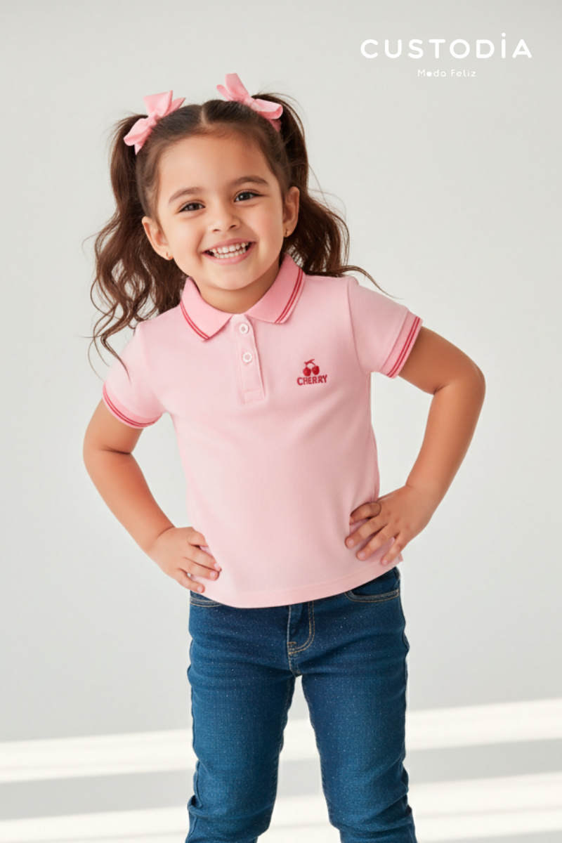 Camiseta Tipo Polo Cherry