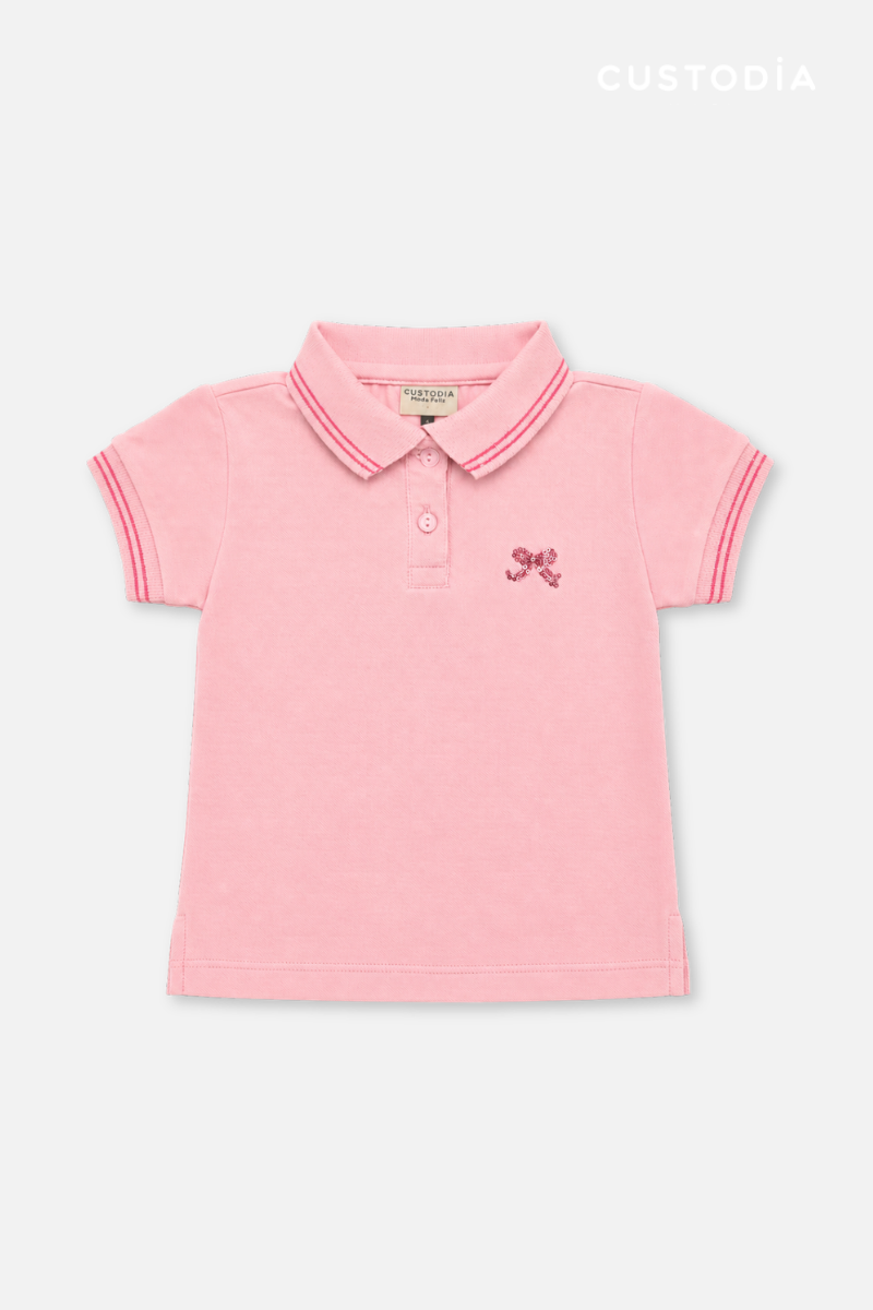 Camiseta Polo Rosé