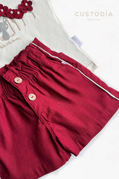 Set Short y Blusita Flores
