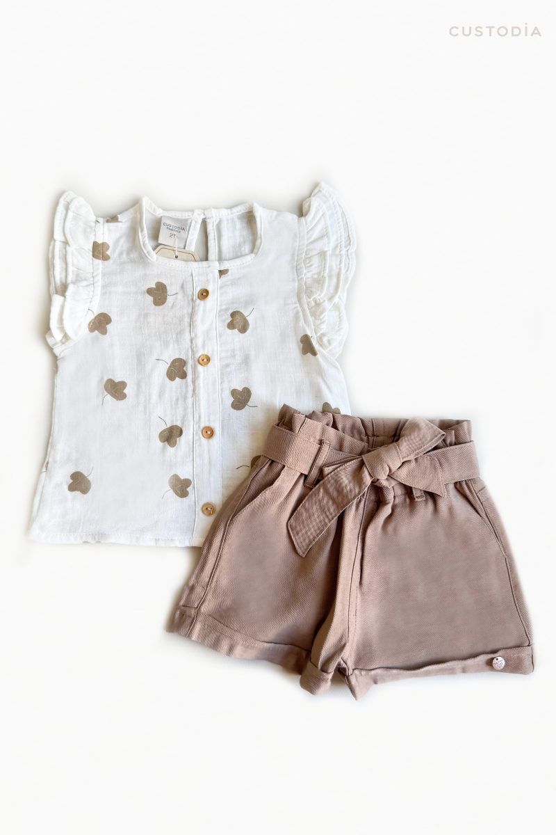 Set short y Blusa Flora