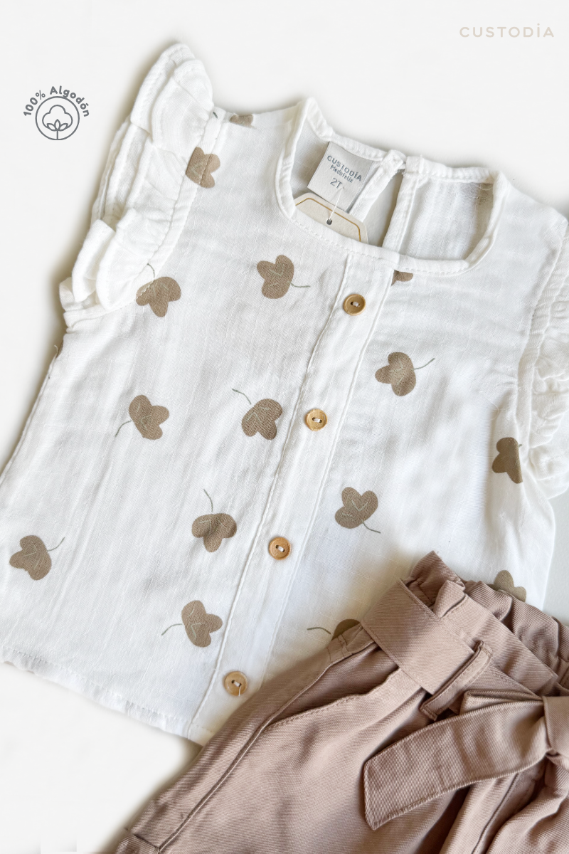 Set short y Blusa Flora