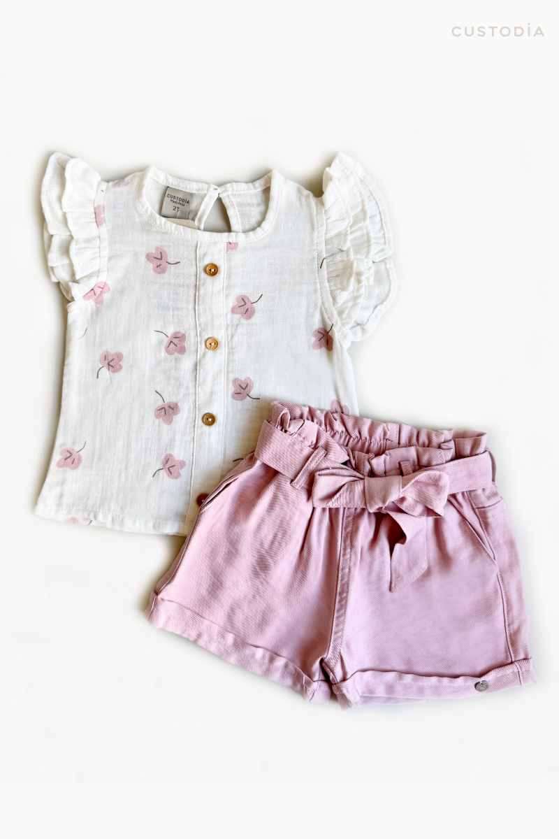 Set short y Blusa Flora
