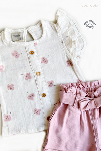 Set short y Blusa Flora