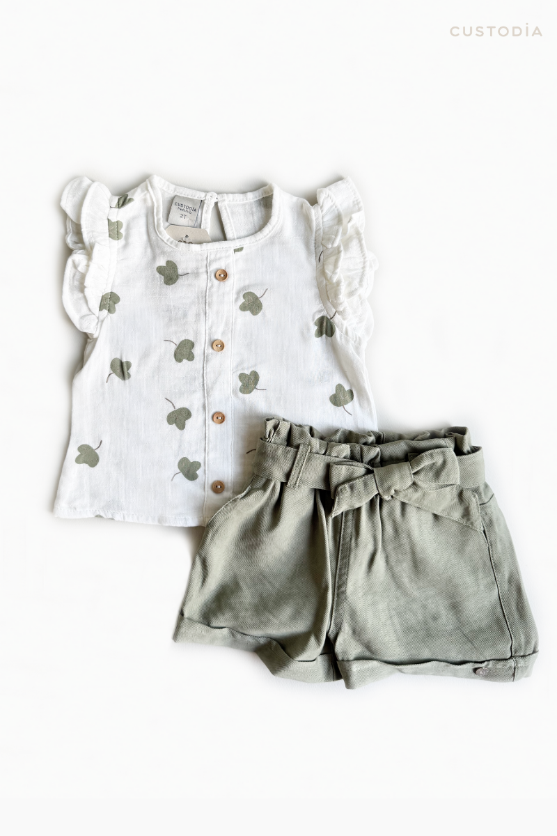 Set short y Blusa Flora