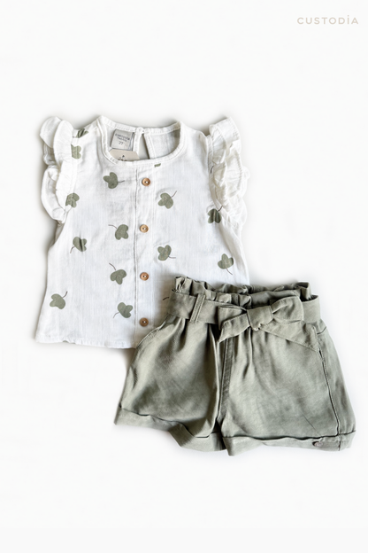 Set short y Blusa Flora