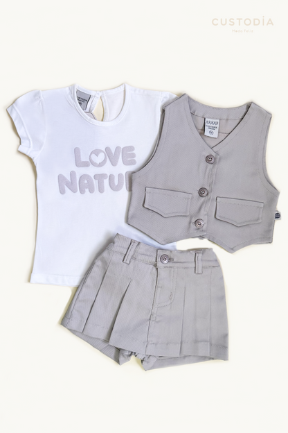 Set 3 Prendas Nature Plisado