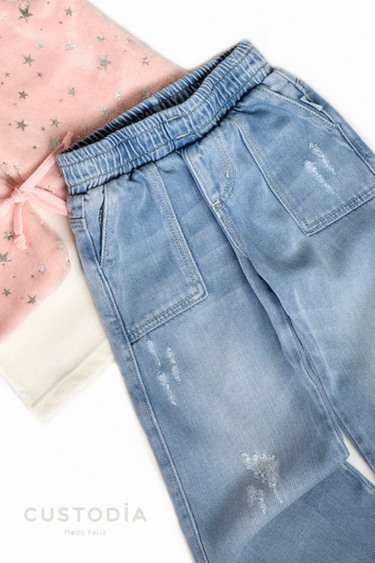 Set Chaleco, Camiseta y Jean Estrellas Mágicas