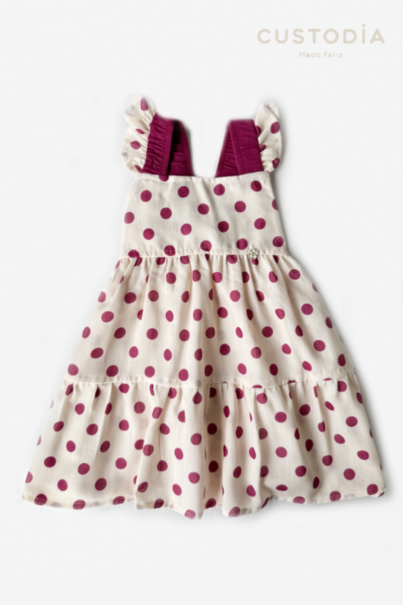 Vestido Puntitos Moño Coquete