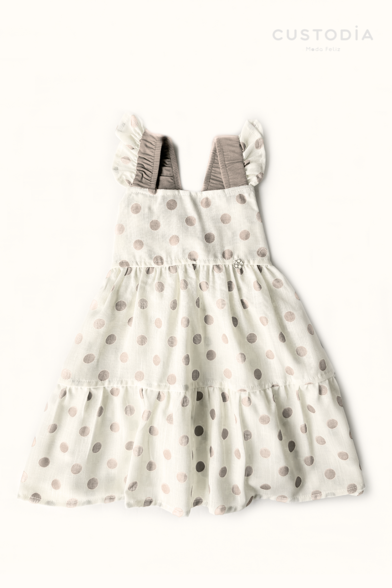 Vestido Puntitos Moño Coquete