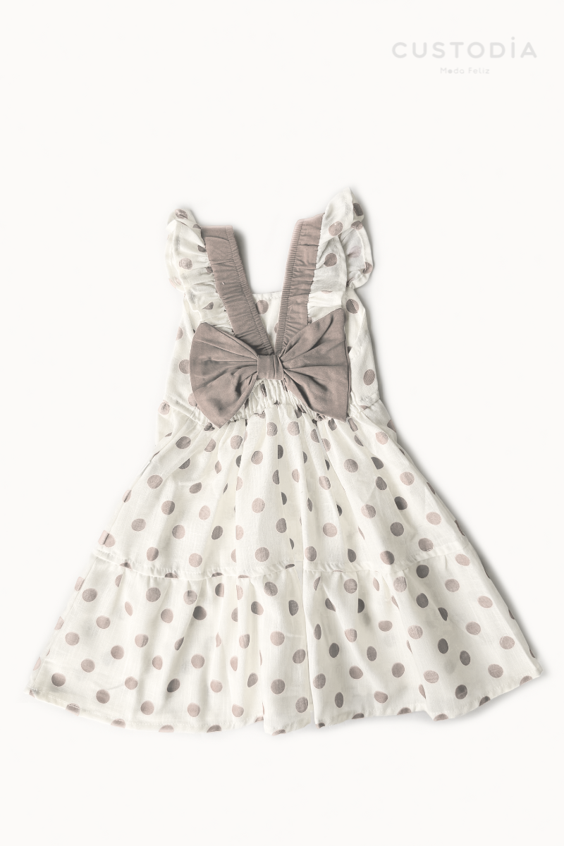 Vestido Puntitos Moño Coquete