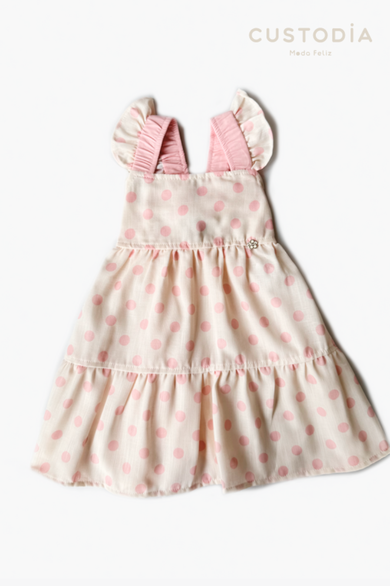 Vestido Puntitos Moño Coquete