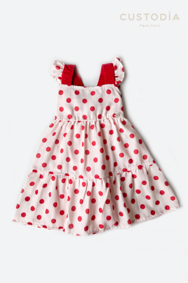 Vestido Puntitos Moño Coquete