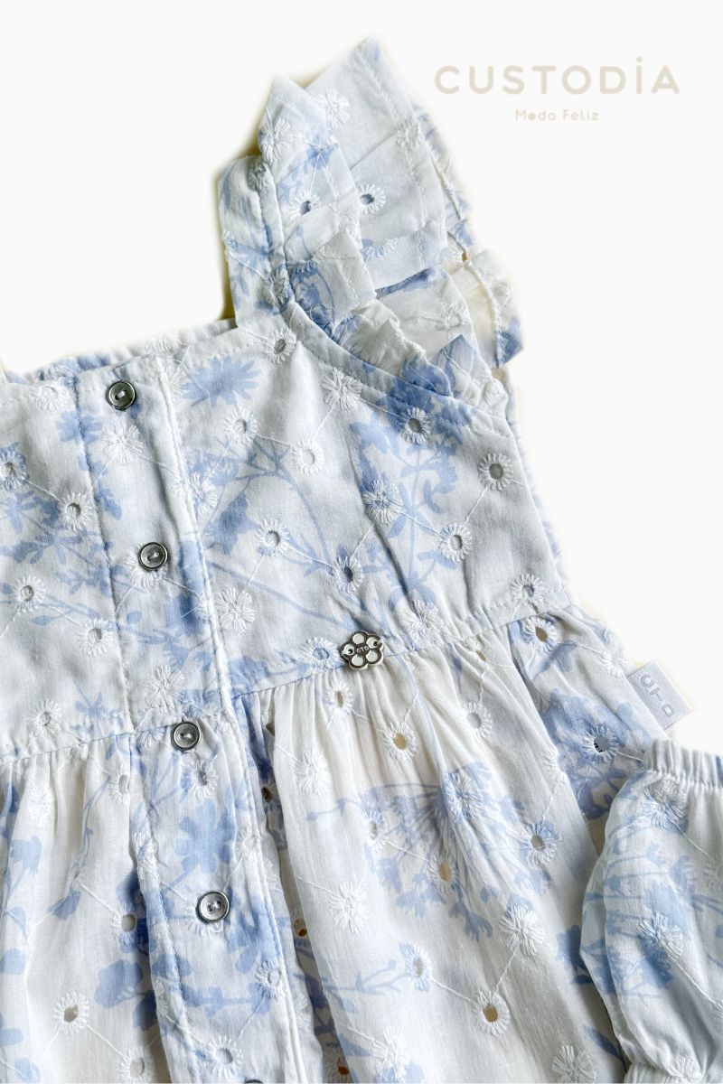 Vestido Botones Ojalillo