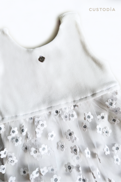 Vestido Special Flores Brillo