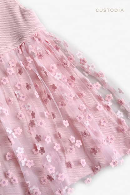 Vestido Special Flores Brillo