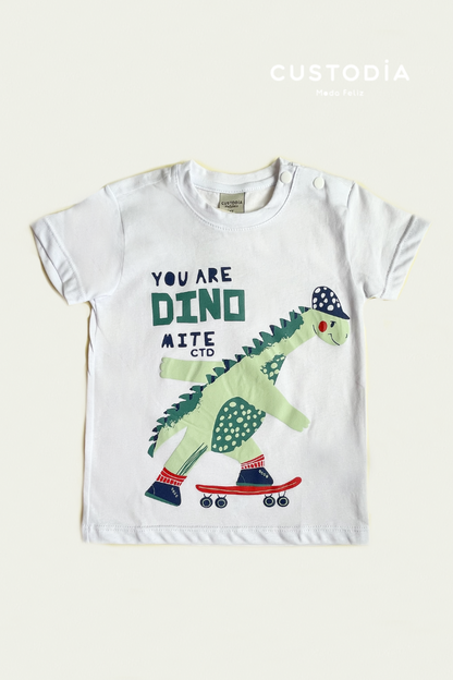 Camiseta Dino Patineta Bebé Niño