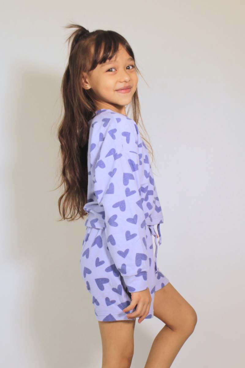 Pijama Corazones Azul