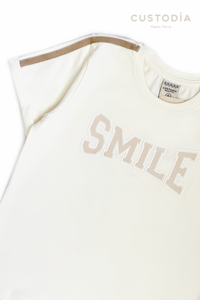Camiseta Smile Para Niña