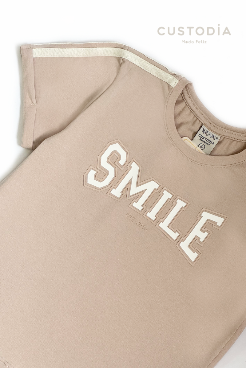 Camiseta Smile Para Niña