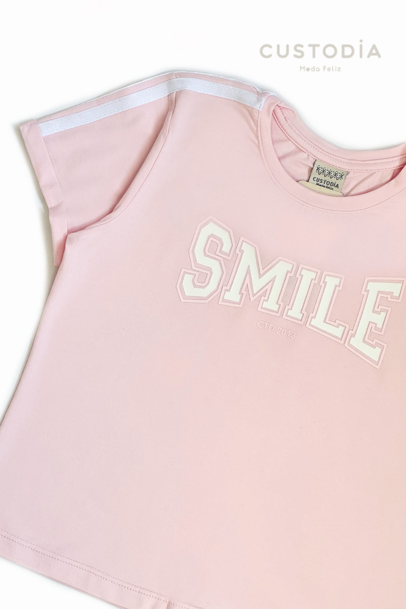 Camiseta Smile Para Niña