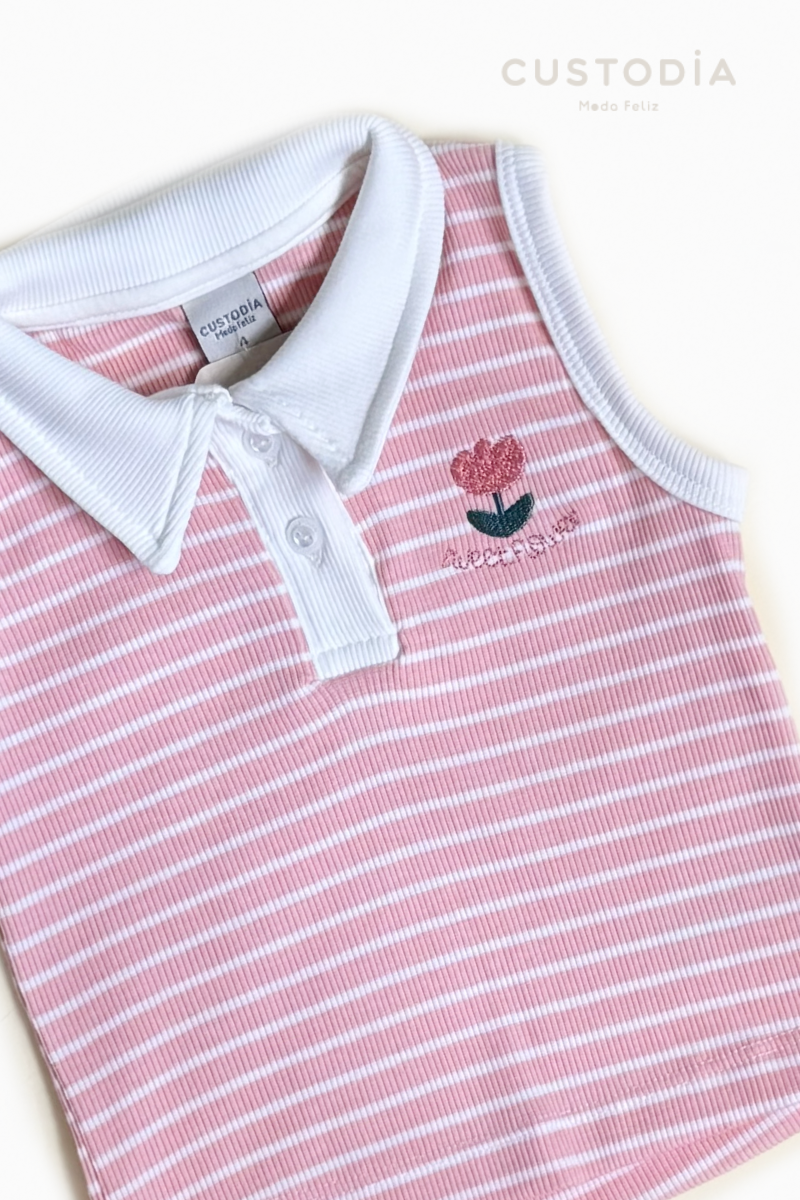 Camisilla Rayas Tipo Polo