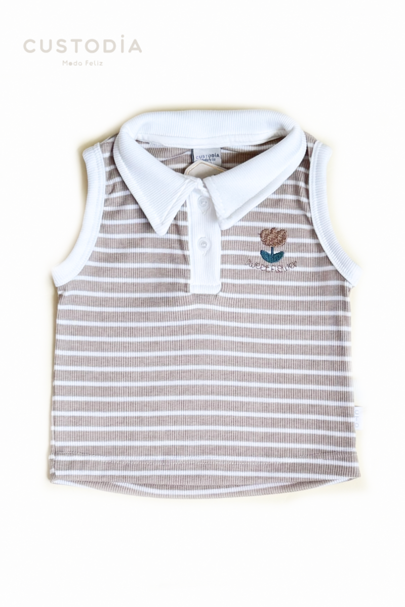 Camisilla Rayas Tipo Polo