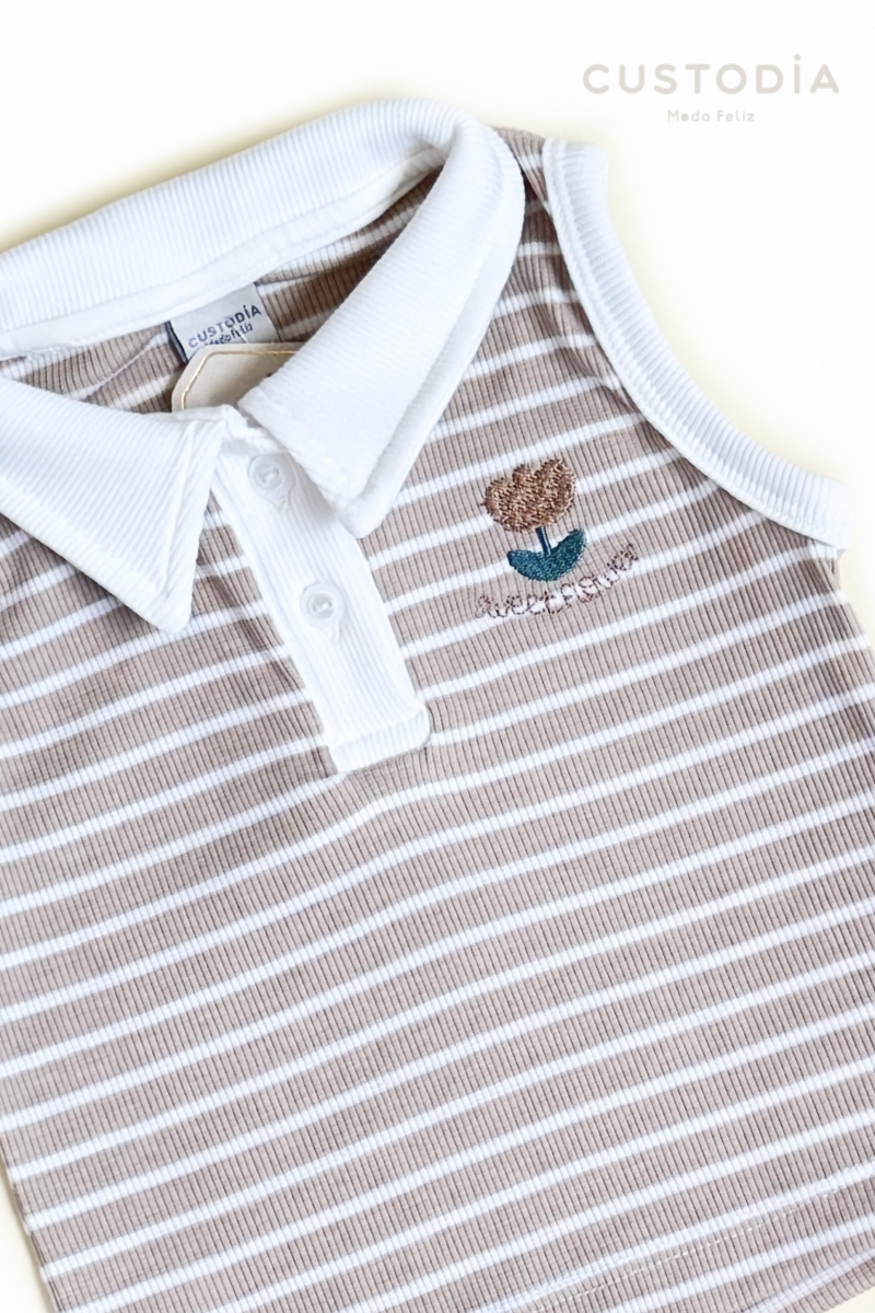 Camisilla Rayas Tipo Polo