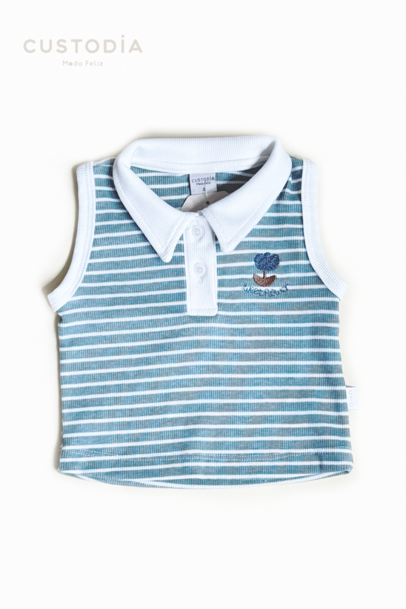 Camisilla Rayas Tipo Polo