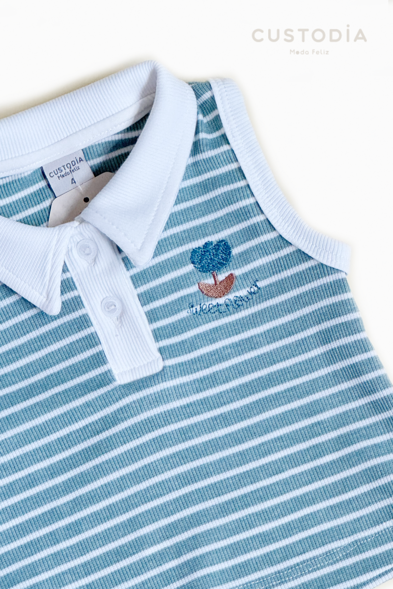 Camisilla Rayas Tipo Polo